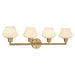 Myhouse Lighting Quorum - 5221-4-80 - Four Light Vanity - Cassini - Aged Brass