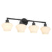 Myhouse Lighting Quorum - 5221-4-59 - Four Light Vanity - Cassini - Matte Black