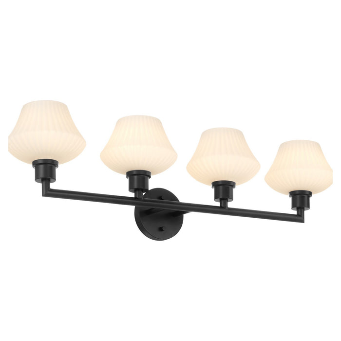 Myhouse Lighting Quorum - 5221-4-59 - Four Light Vanity - Cassini - Matte Black