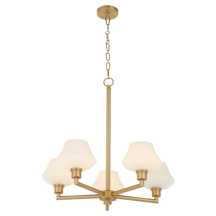 Myhouse Lighting Quorum - 6221-5-80 - Five Light Chandelier - Cassini - Aged Brass