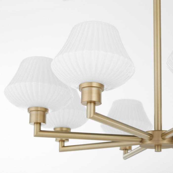 Myhouse Lighting Quorum - 6221-8-80 - Eight Light Chandelier - Cassini - Aged Brass