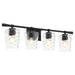 Myhouse Lighting Quorum - 5204-4-59 - Four Light Vanity - Goodwin - Matte Black