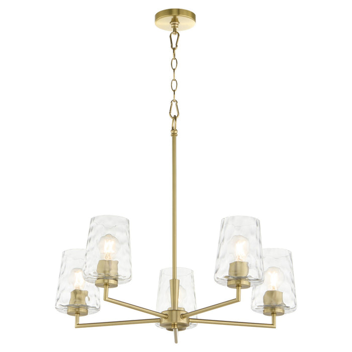 Myhouse Lighting Quorum - 6204-5-80 - Five Light Chandelier - Goodwin - Aged Brass