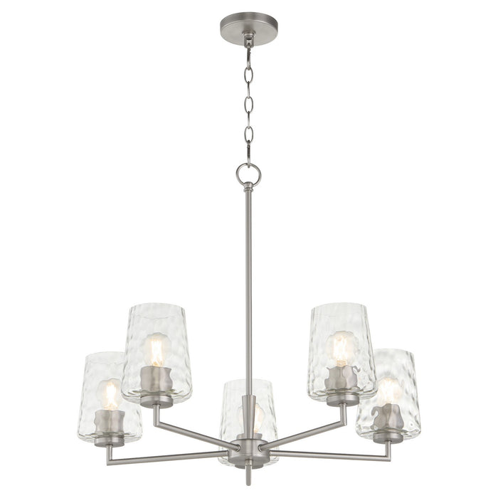 Myhouse Lighting Quorum - 6204-5-65 - Five Light Chandelier - Goodwin - Satin Nickel