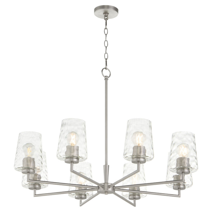 Myhouse Lighting Quorum - 6204-8-65 - Eight Light Chandelier - Goodwin - Satin Nickel