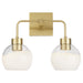 Myhouse Lighting Quorum - 532-2-180 - Two Light Vanity - Lacy - Aged Brass