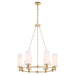 Myhouse Lighting Quorum - 667-6-80 - Six Light Chandelier - Lee Boulevard - Aged Brass