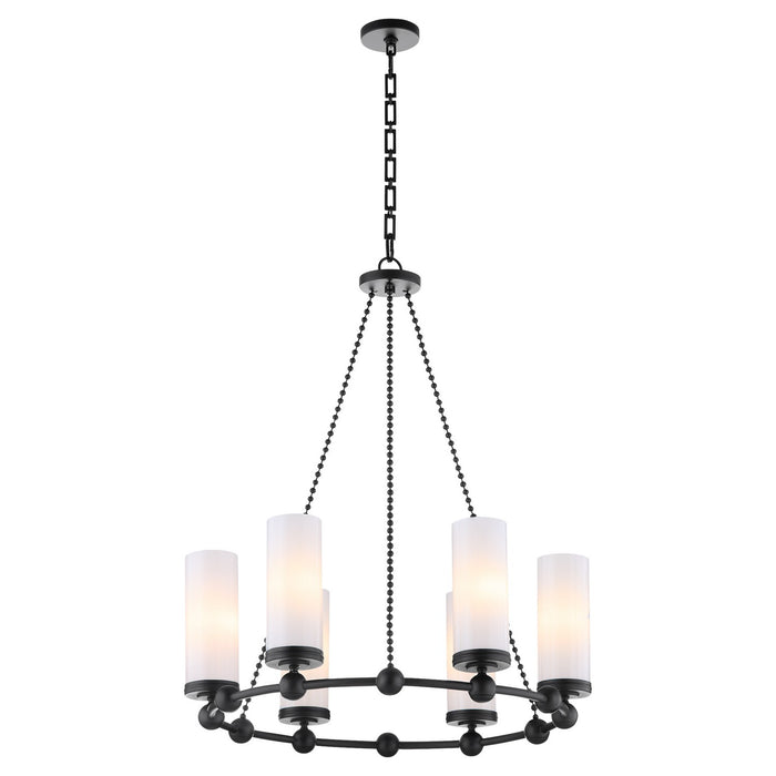 Myhouse Lighting Quorum - 667-6-59 - Six Light Chandelier - Lee Boulevard - Matte Black