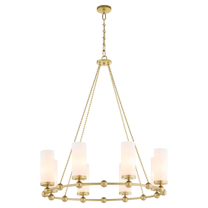 Myhouse Lighting Quorum - 667-8-80 - Eight Light Chandelier - Lee Boulevard - Aged Brass