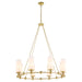 Myhouse Lighting Quorum - 667-8-80 - Eight Light Chandelier - Lee Boulevard - Aged Brass