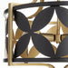 Myhouse Lighting Quorum - 283-18-5980 - Three Light Semi Flush Mount - Mariposa - Matte Black w/Aged Brass