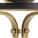 Myhouse Lighting Quorum - 283-18-5980 - Three Light Semi Flush Mount - Mariposa - Matte Black w/Aged Brass