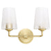 Myhouse Lighting Quorum - 5238-2-80 - Two Light Vanity - Providence - Aged Brass