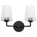 Myhouse Lighting Quorum - 5238-2-59 - Two Light Vanity - Providence - Matte Black