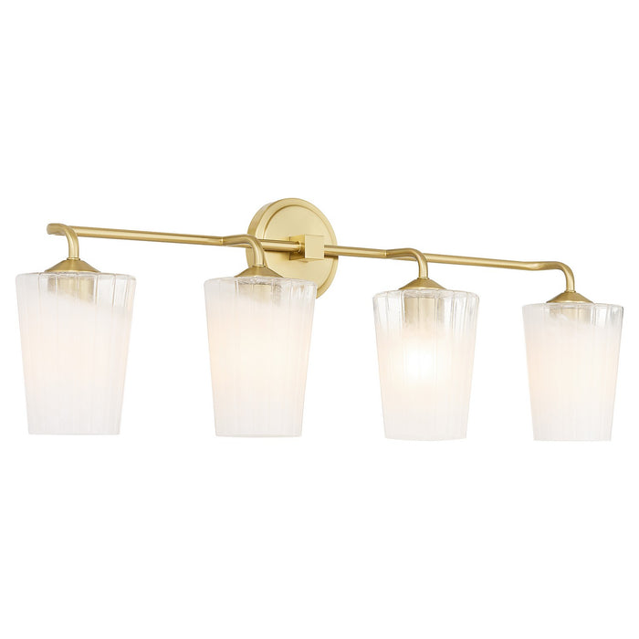 Myhouse Lighting Quorum - 5238-4-80 - Four Light Vanity - Providence - Aged Brass