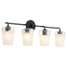 Myhouse Lighting Quorum - 5238-4-59 - Four Light Vanity - Providence - Matte Black