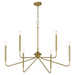 Myhouse Lighting Quorum - 6238-6-80 - Six Light Chandelier - Providence - Aged Brass