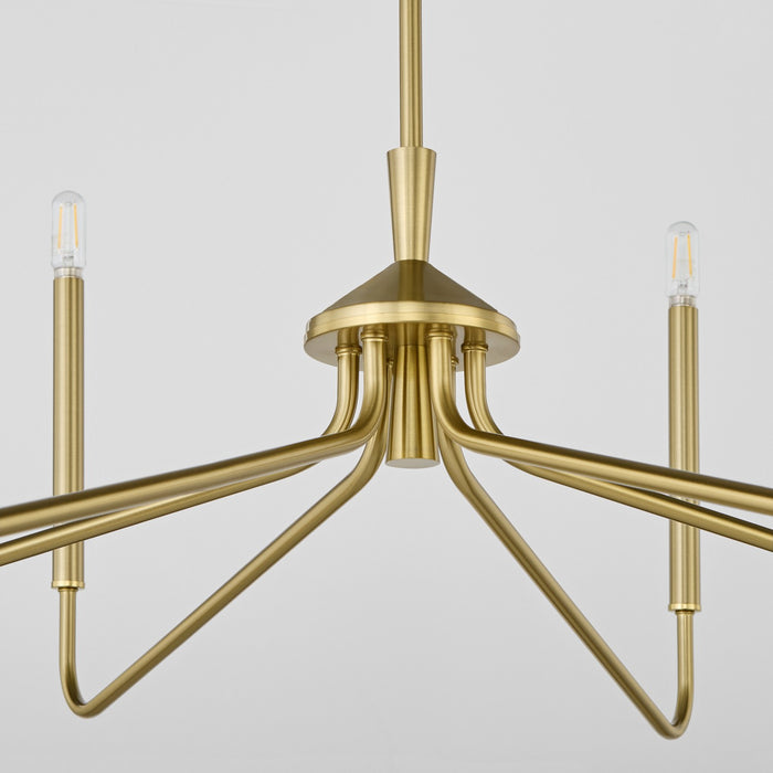 Myhouse Lighting Quorum - 6238-6-80 - Six Light Chandelier - Providence - Aged Brass