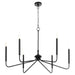 Myhouse Lighting Quorum - 6238-6-59 - Six Light Chandelier - Providence - Matte Black