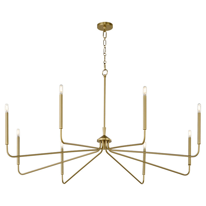 Myhouse Lighting Quorum - 6238-8-80 - Eight Light Chandelier - Providence - Aged Brass