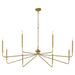 Myhouse Lighting Quorum - 6238-8-80 - Eight Light Chandelier - Providence - Aged Brass