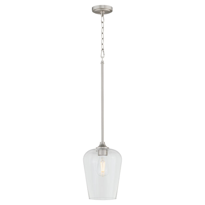 Myhouse Lighting Quorum - 3313-65 - One Light Pendant - Raymond - Satin Nickel