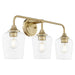 Myhouse Lighting Quorum - 5313-3-80 - Three Light Vanity - Raymond - Aged Brass