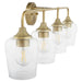 Myhouse Lighting Quorum - 5313-4-80 - Four Light Vanity - Raymond - Aged Brass