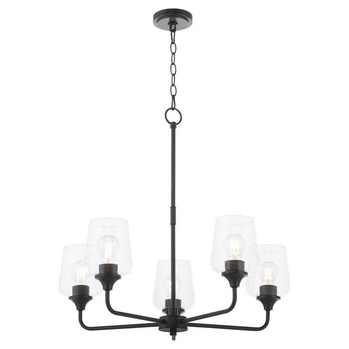 Myhouse Lighting Quorum - 6313-5-59 - Five Light Chandelier - Raymond - Matte Black