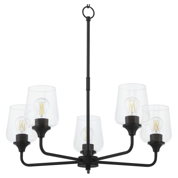 Myhouse Lighting Quorum - 6313-5-59 - Five Light Chandelier - Raymond - Matte Black