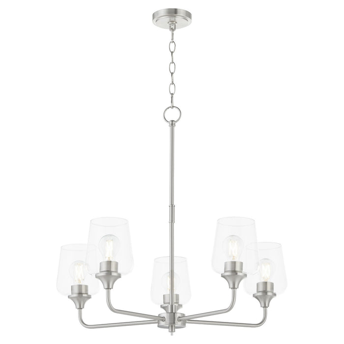 Myhouse Lighting Quorum - 6313-5-65 - Five Light Chandelier - Raymond - Satin Nickel