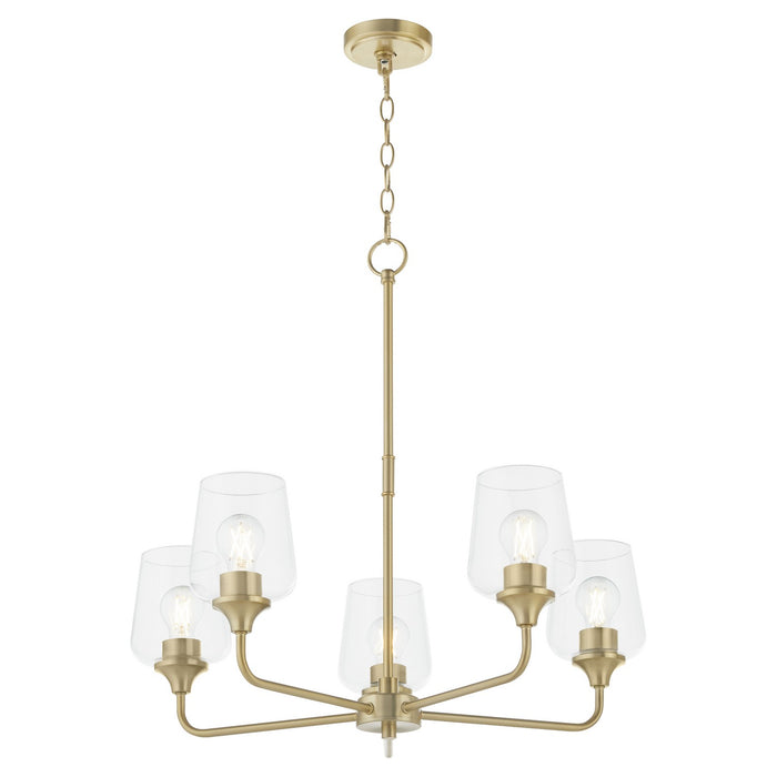 Myhouse Lighting Quorum - 6313-5-80 - Five Light Chandelier - Raymond - Aged Brass