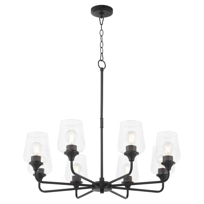 Myhouse Lighting Quorum - 6313-8-59 - Eight Light Chandelier - Raymond - Matte Black