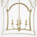 Myhouse Lighting Quorum - 8217-4-0880 - Four Light Lantern - Tiffany - Studio White w/ Aged Brass