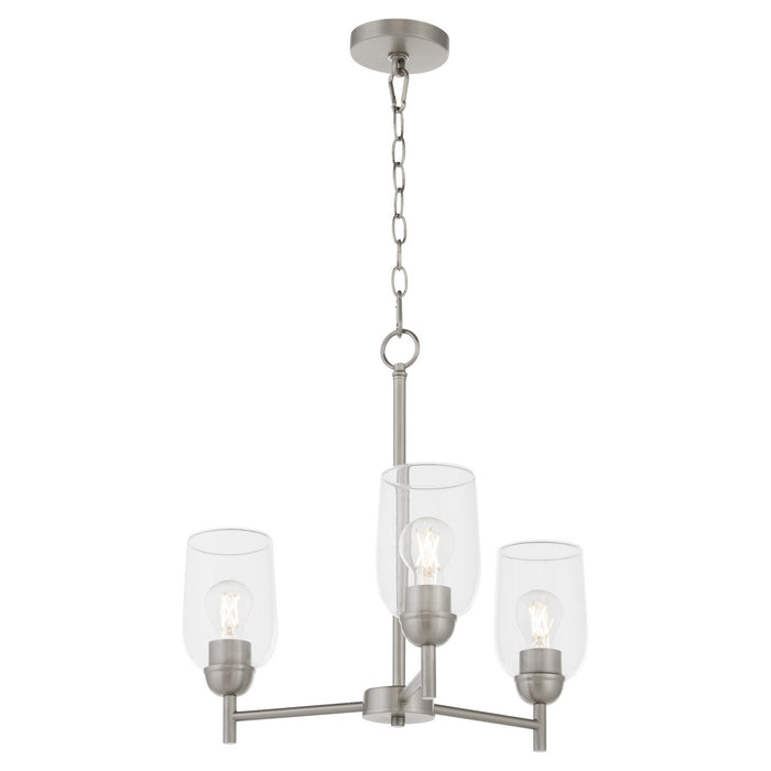 Myhouse Lighting Quorum - 6112-3-65 - Three Light Chandelier - Wallinger - Satin Nickel