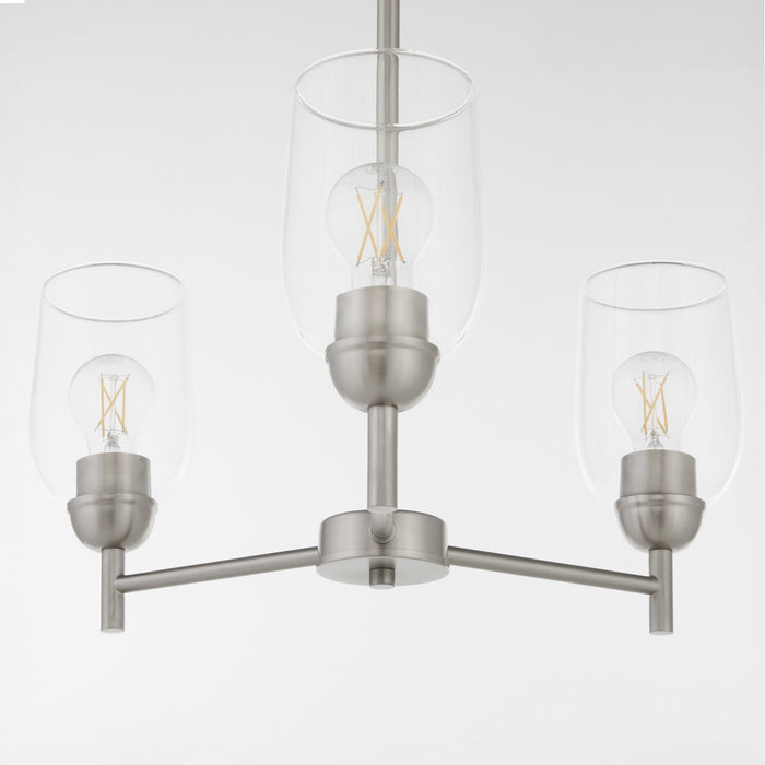 Myhouse Lighting Quorum - 6112-3-65 - Three Light Chandelier - Wallinger - Satin Nickel