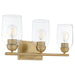 Myhouse Lighting Quorum - 5112-3-80 - Three Light Vanity - Wallinger - Aged Brass