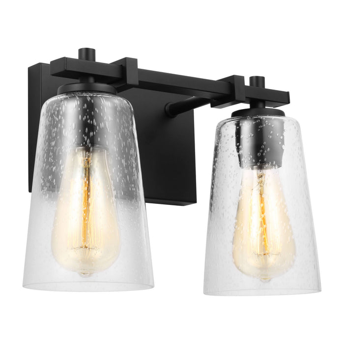 Myhouse Lighting Visual Comfort Studio - VS24302MBK - Two Light Vanity - Mercer - Midnight Black