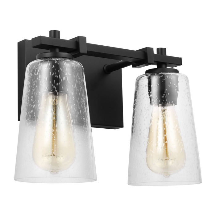 Myhouse Lighting Visual Comfort Studio - VS24302MBK - Two Light Vanity - Mercer - Midnight Black