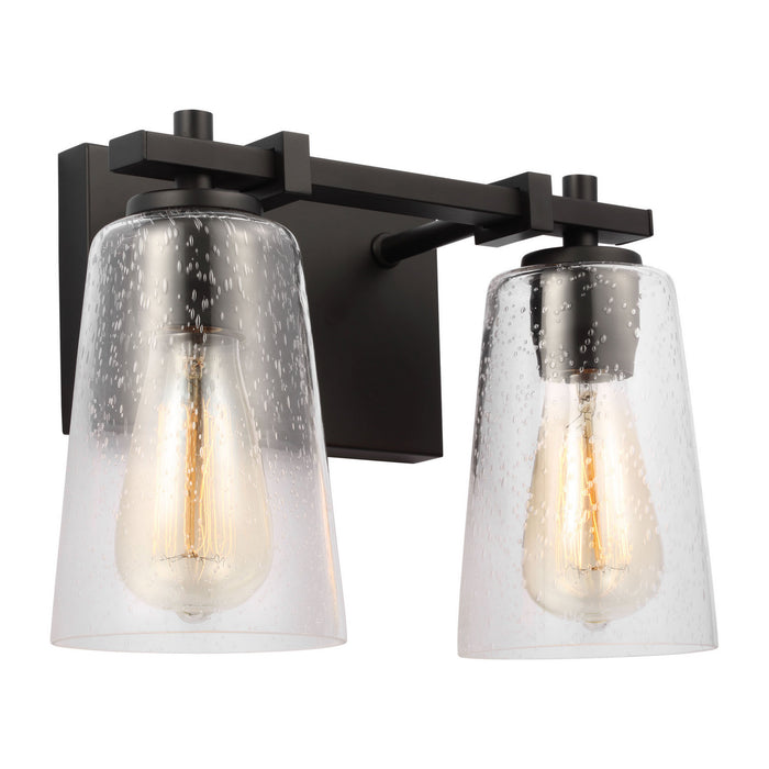 Myhouse Lighting Visual Comfort Studio - VS24302MBK - Two Light Vanity - Mercer - Midnight Black