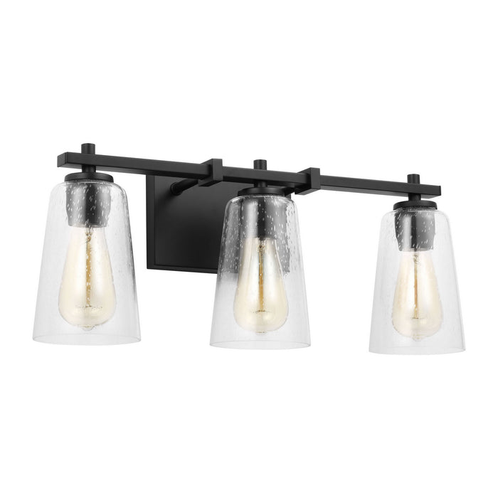 Myhouse Lighting Visual Comfort Studio - VS24303MBK - Three Light Vanity - Mercer - Midnight Black