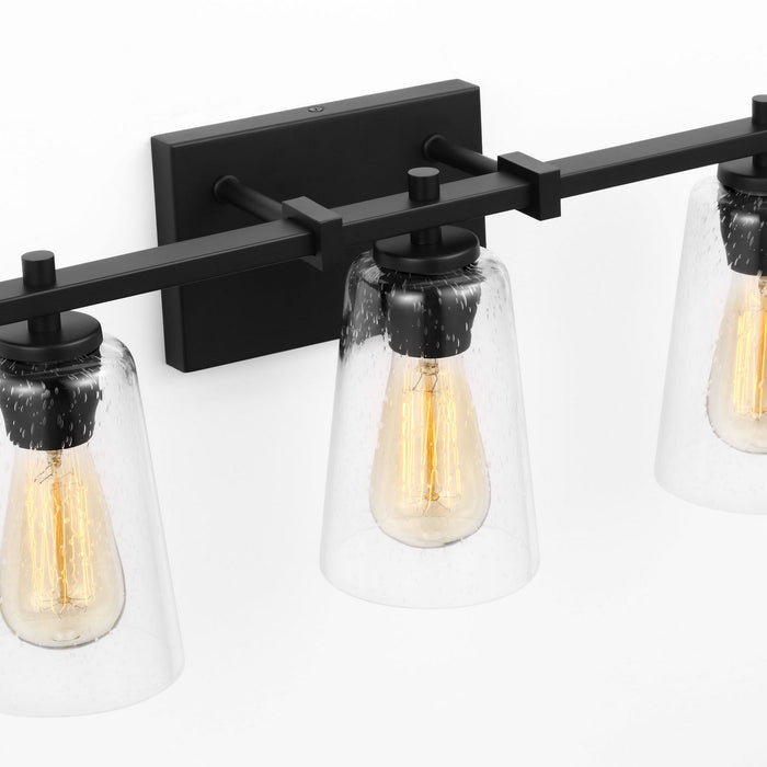 Myhouse Lighting Visual Comfort Studio - VS24303MBK - Three Light Vanity - Mercer - Midnight Black