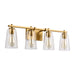 Myhouse Lighting Visual Comfort Studio - VS24304BBS - Four Light Vanity - Mercer - Burnished Brass