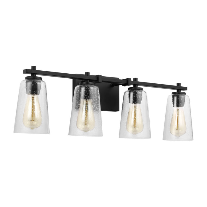 Myhouse Lighting Visual Comfort Studio - VS24304MBK - Four Light Vanity - Mercer - Midnight Black