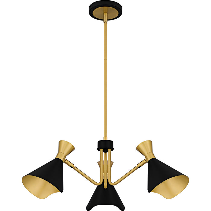 Myhouse Lighting Quoizel - ADN5026MBK - Three Light Chandelier - Arden - Matte Black