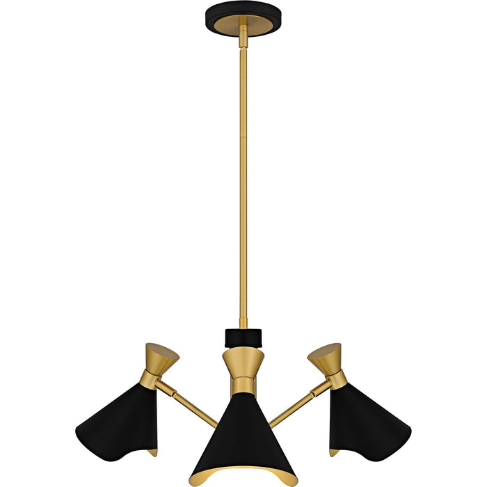 Myhouse Lighting Quoizel - ADN5026MBK - Three Light Chandelier - Arden - Matte Black