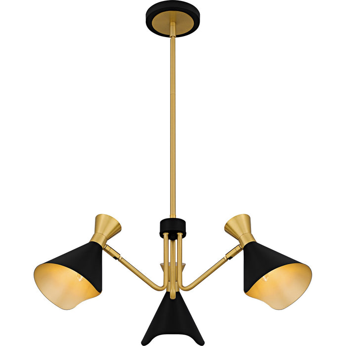 Myhouse Lighting Quoizel - ADN5026MBK - Three Light Chandelier - Arden - Matte Black