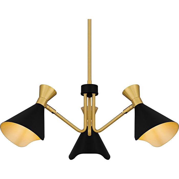 Myhouse Lighting Quoizel - ADN5026MBK - Three Light Chandelier - Arden - Matte Black