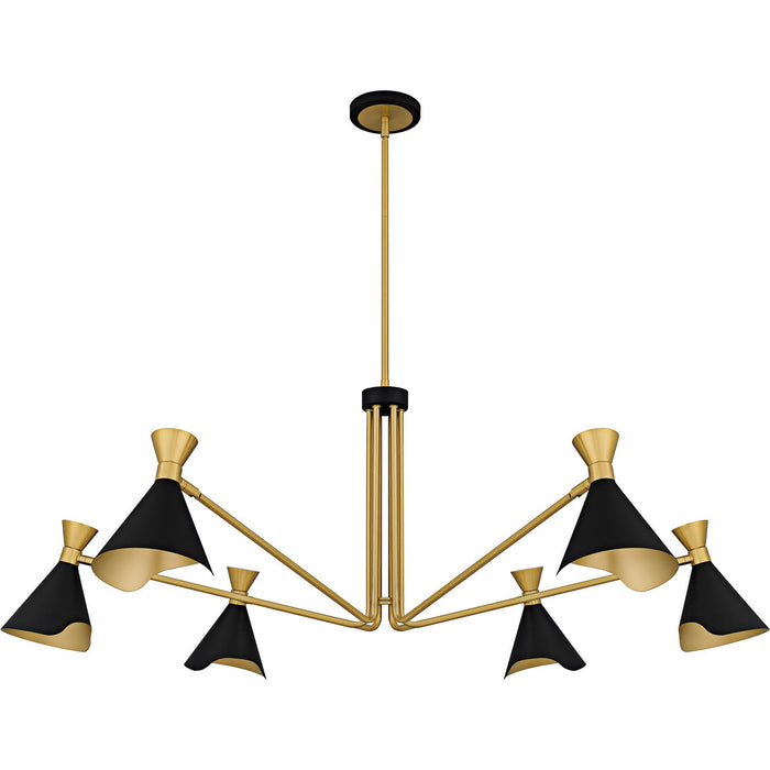 Myhouse Lighting Quoizel - ADN5052MBK - Six Light Chandelier - Arden - Matte Black