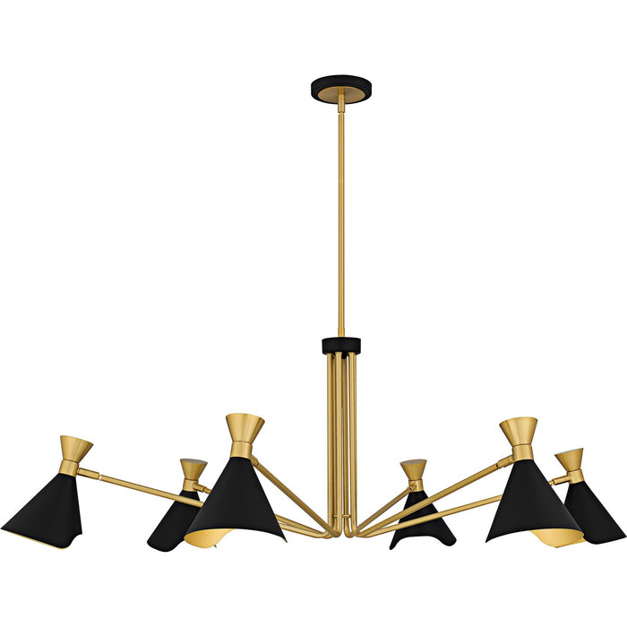 Myhouse Lighting Quoizel - ADN5052MBK - Six Light Chandelier - Arden - Matte Black